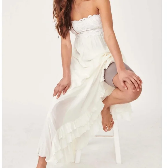 NWT Free People Adella Maxi Dress White - Picture 8 of 8